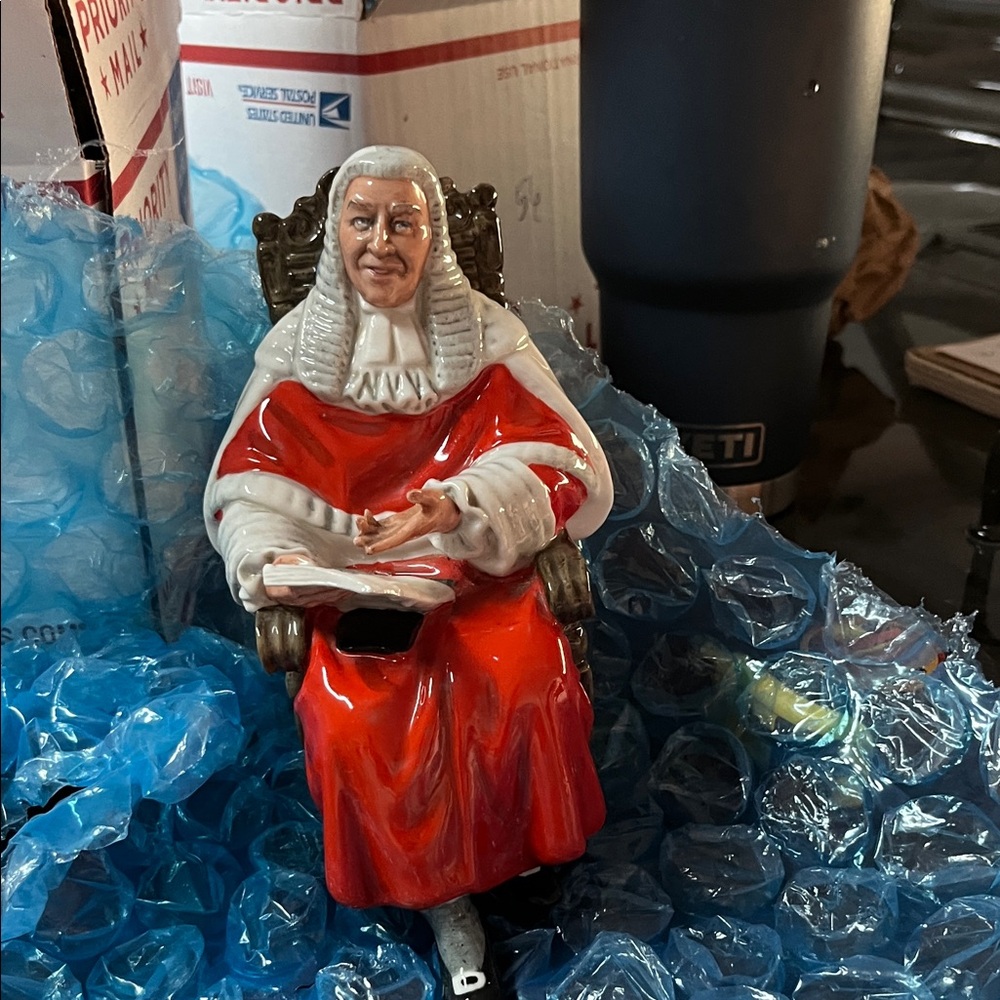 Royal Doyle Ceramic Judge Figurine in Red Robe